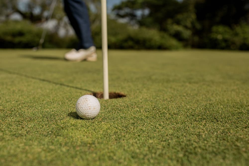 dettaglio buca di un campo da golf